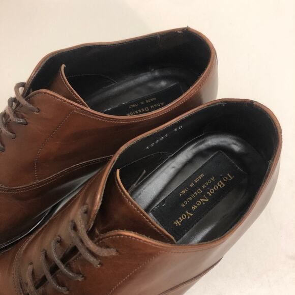 VERY GOOD To Boot New York Brandon Cap Toe Oxfords Brown Leather Men's Size 10 - Picture 8 of 12